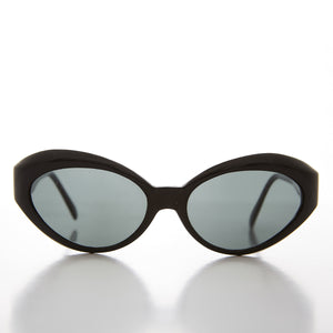 black curved cat eye women's sunglass