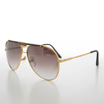Load image into Gallery viewer, Gold Aviator Sunglass with Sports Brow Bar
