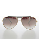 Load image into Gallery viewer, Gold Aviator Sunglass with Sports Brow Bar
