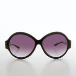 Load image into Gallery viewer, round oversized black women&#39;s sunglasses with gradient lenses
