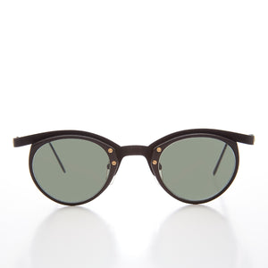 Unique Round Edgy Floating Rim Sunglass