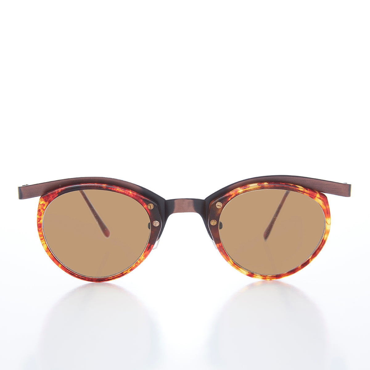 Unique Round Edgy Floating Rim Sunglass