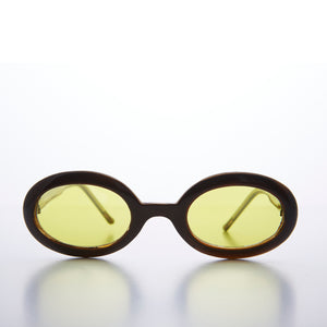 Small Oval 90s Sunglass Frames with Colored Lenses