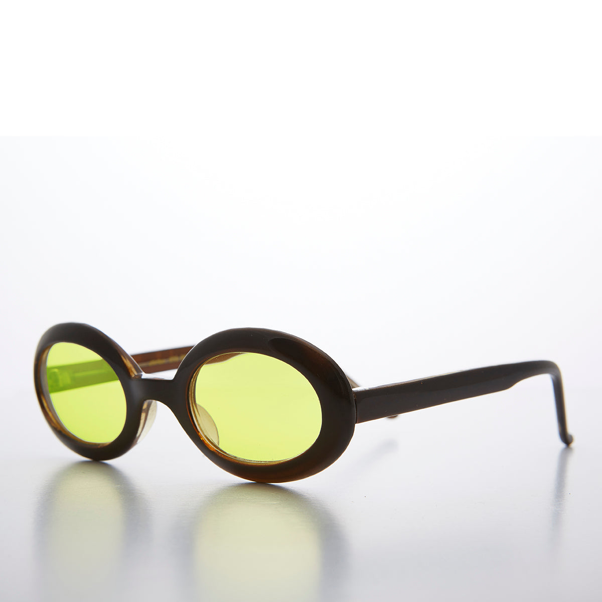 Small Oval 90s Sunglass Frames with Colored Lenses