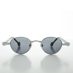 Silver 90s Oval Victorian Vintage Sunglass