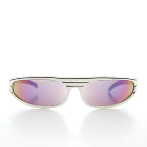 Futuristic Sporty 80s Vintage Sunglass