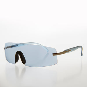 Y2K Rimless Shield Wrap Around Sunglass