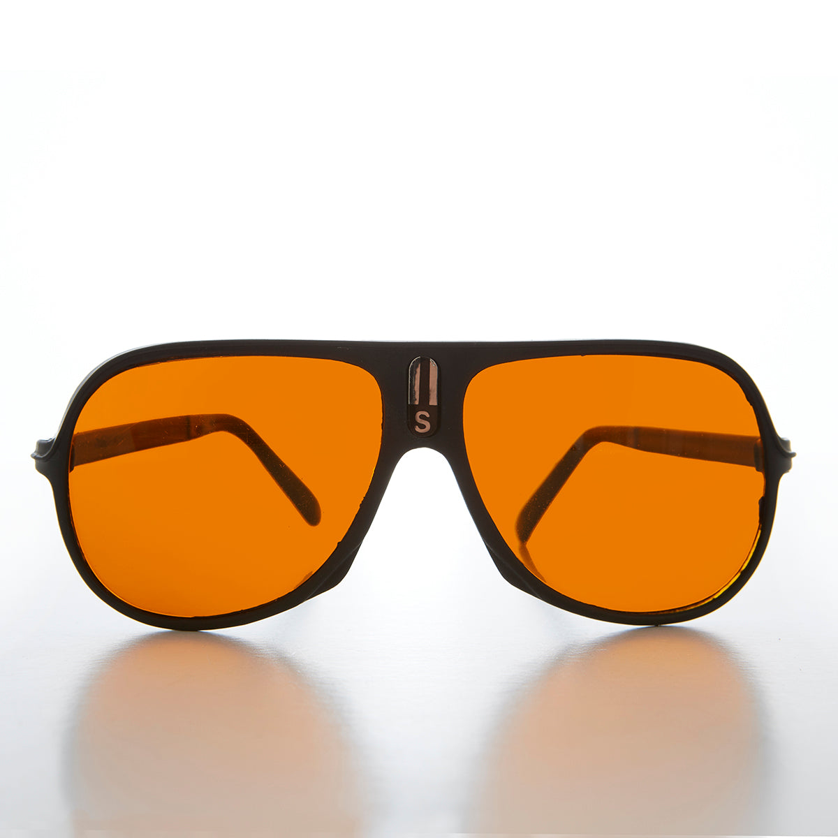 Very 80s Amber Lens Aviator Sunglass
