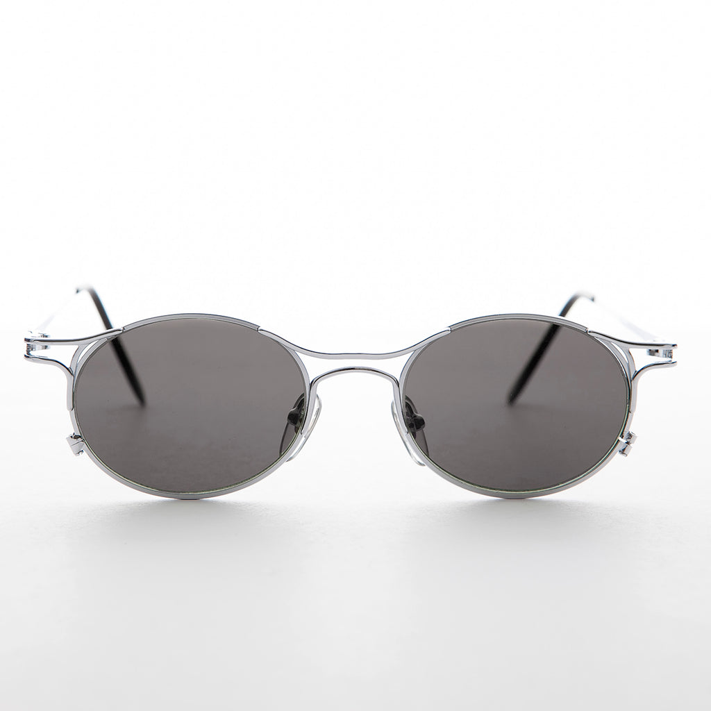 oval metal vintage sunglasses