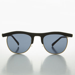 flat lens half rim horn rim vintage sunglass