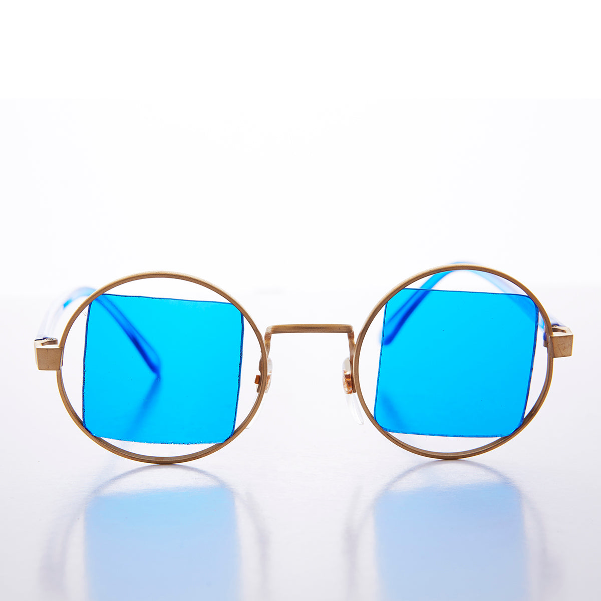Hippy Colored Square Lens Vintage Sunglass