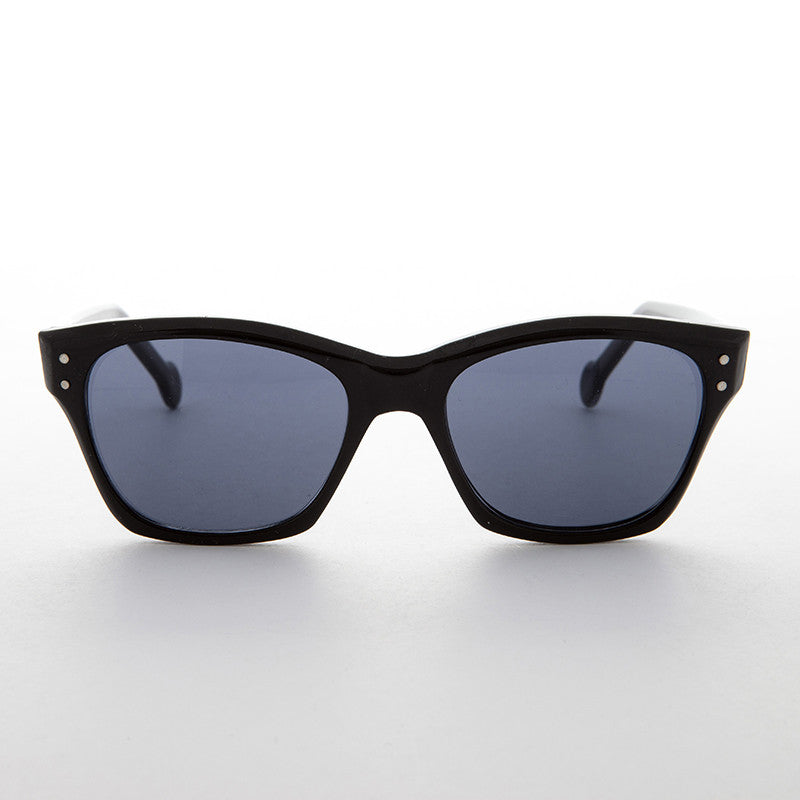 black square horn rim vintage sunglasses