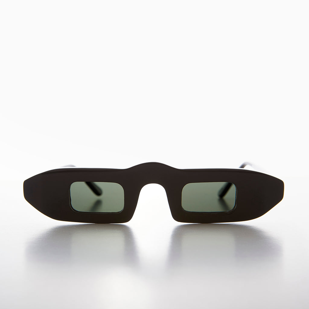 futuristic narrow edgy sunglass