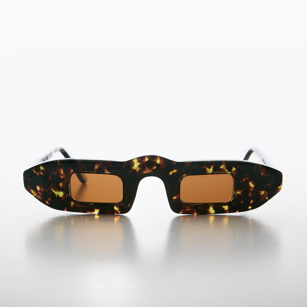 futuristic narrow edgy sunglass