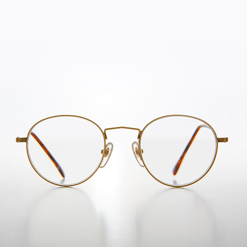 Gold Round Classic Polo Shape Reading Glasses 