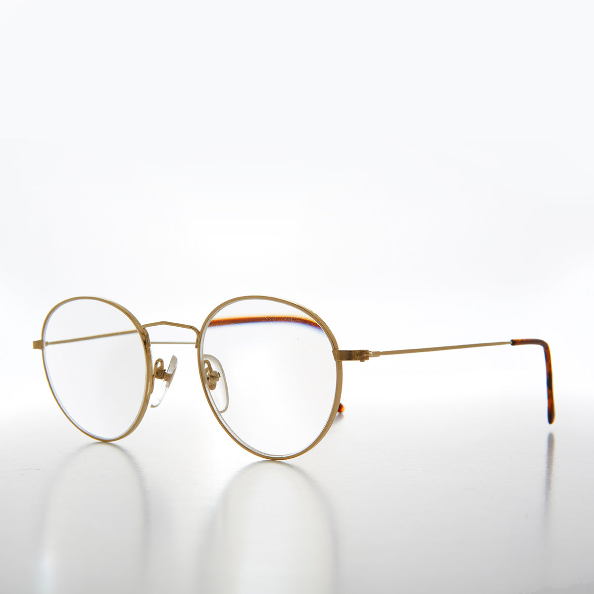 Gold Round Classic Polo Shape Reading Glasses 