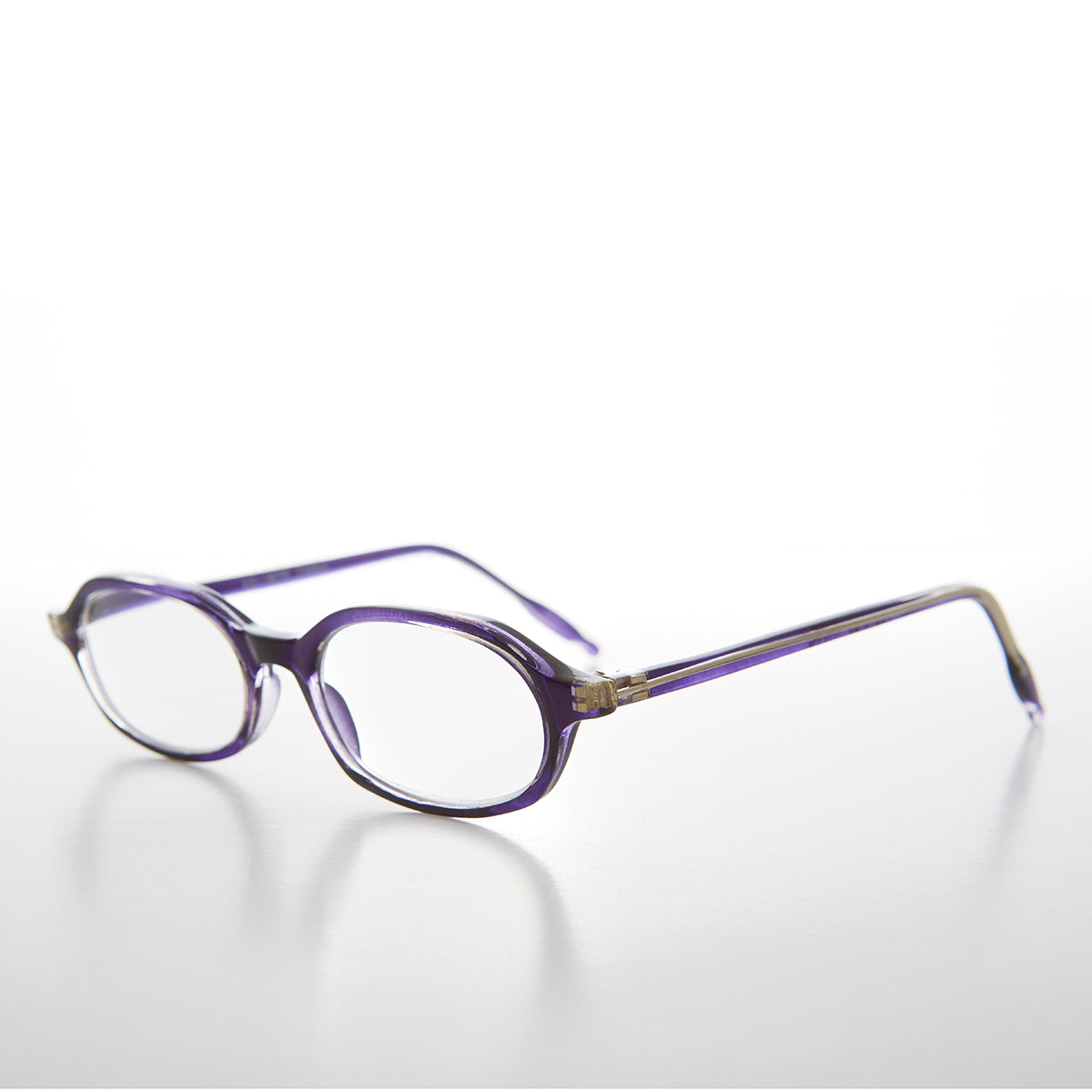 Purple Rounded Rectangular Reading Glasses