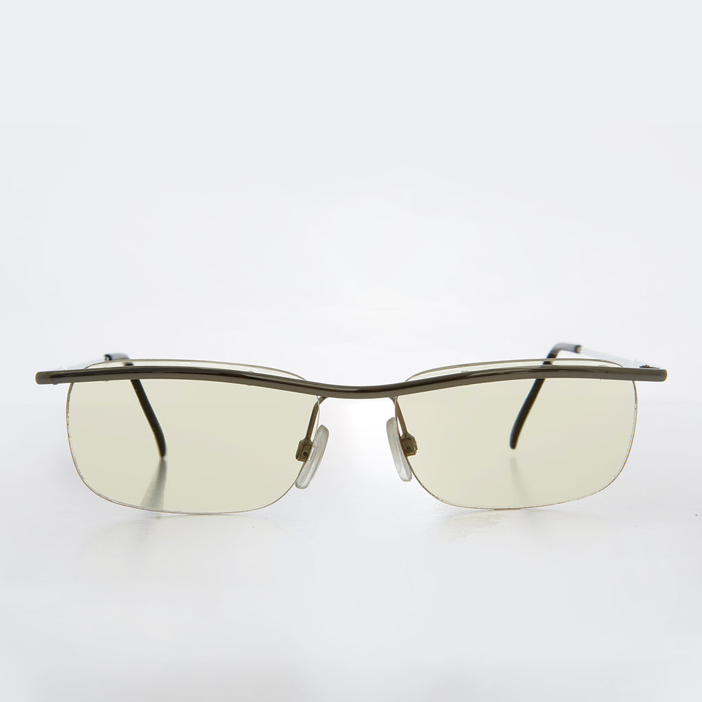 Rimless Colored Lens Rectangular Vintage Sunglass