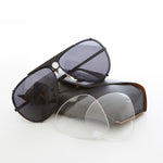 Load image into Gallery viewer, Aviator Sunglass with Interchangeable Clear Lens
