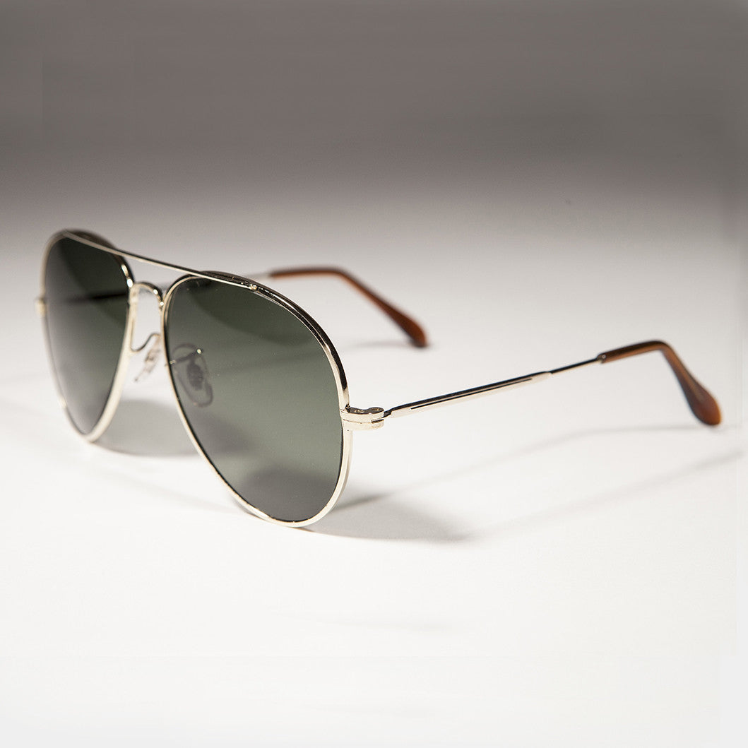 classic gold metal teardrop aviator sunglass