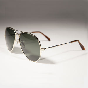 classic gold metal teardrop aviator sunglass