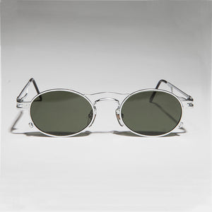 1990s sporty steampunk vintage oval sunglass