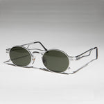 Load image into Gallery viewer, 1990s sporty steampunk vintage oval sunglass
