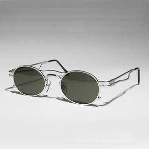 1990s sporty steampunk vintage oval sunglass