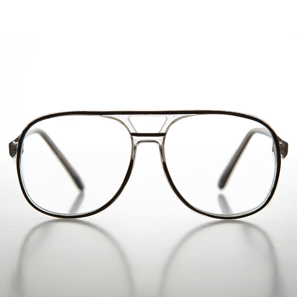 Pretend Aviator Clear Lens Vintage Glasses 