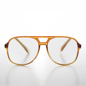 Classic Square Clear Chesnut Aviator Vintage Reading Glasses