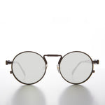 Load image into Gallery viewer, round metal steampunk sunglasses with mirror lens
