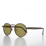 Load image into Gallery viewer, Round Black Goth Steampunk Sunglass with Colored Lenses
