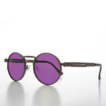 Load image into Gallery viewer, Round Black Goth Steampunk Sunglass with Colored Lenses
