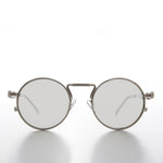 Load image into Gallery viewer, round metal steampunk sunglasses with mirror lens
