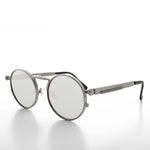 Load image into Gallery viewer, round steampunk sunglasses with mirror lenses

