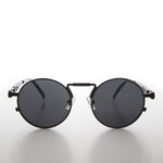 Load image into Gallery viewer, Round Black Metal Goth Steampunk Sunglass
