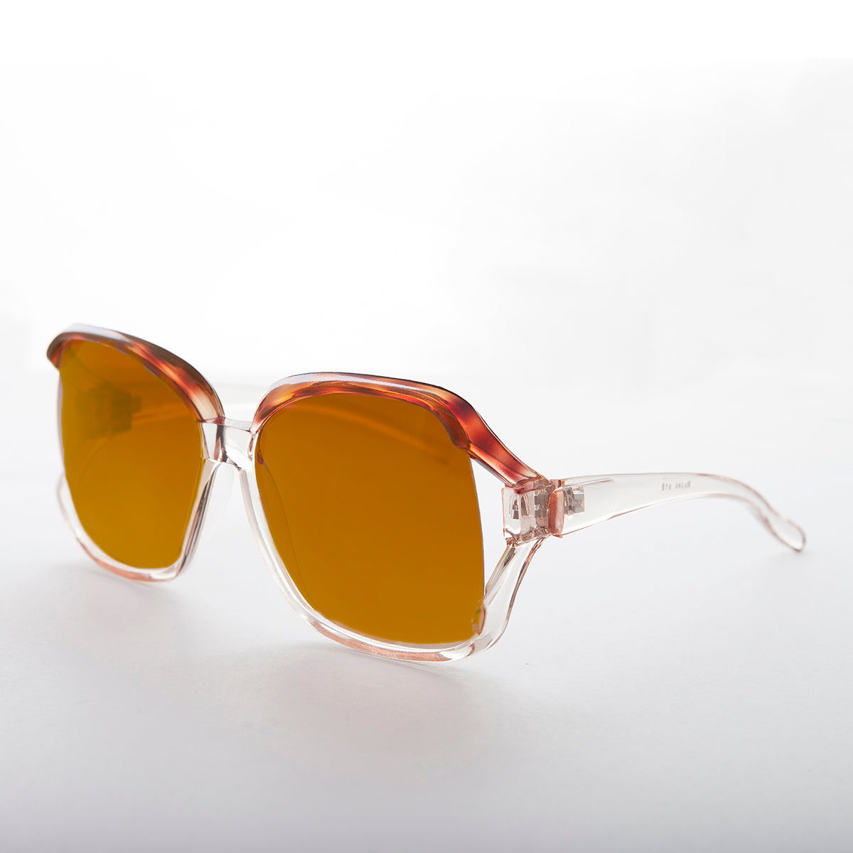 Oversized Square Clear Frame Vintage Sunglass