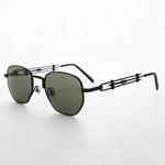 Load image into Gallery viewer, square metal steampunk 90s vintage sunglass 
