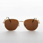 Load image into Gallery viewer, square metal vintage steampunk sunglasses
