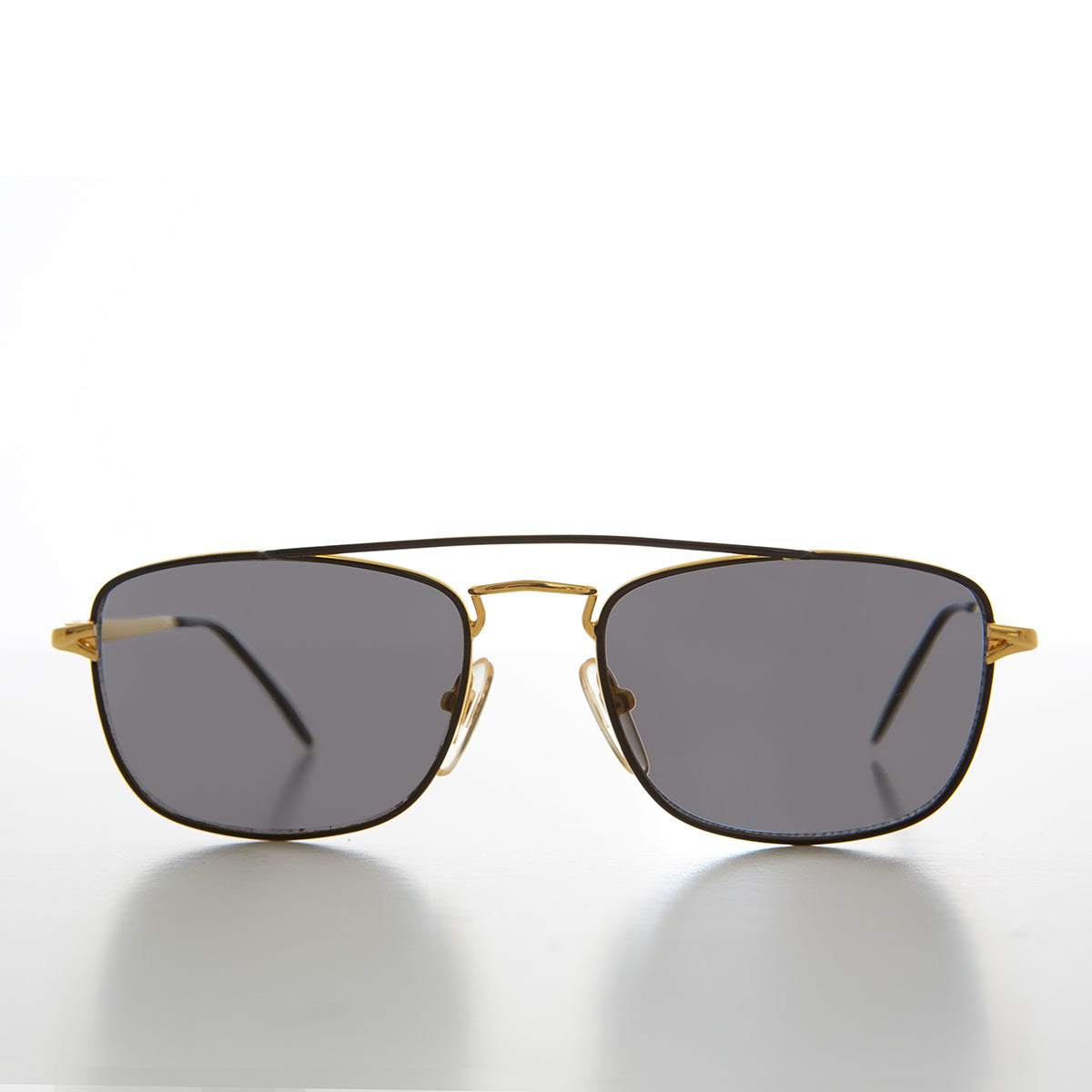 Gold Square Vintage Aviator Sunglass