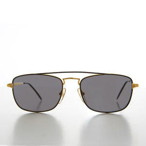 Gold Square Vintage Aviator Sunglass