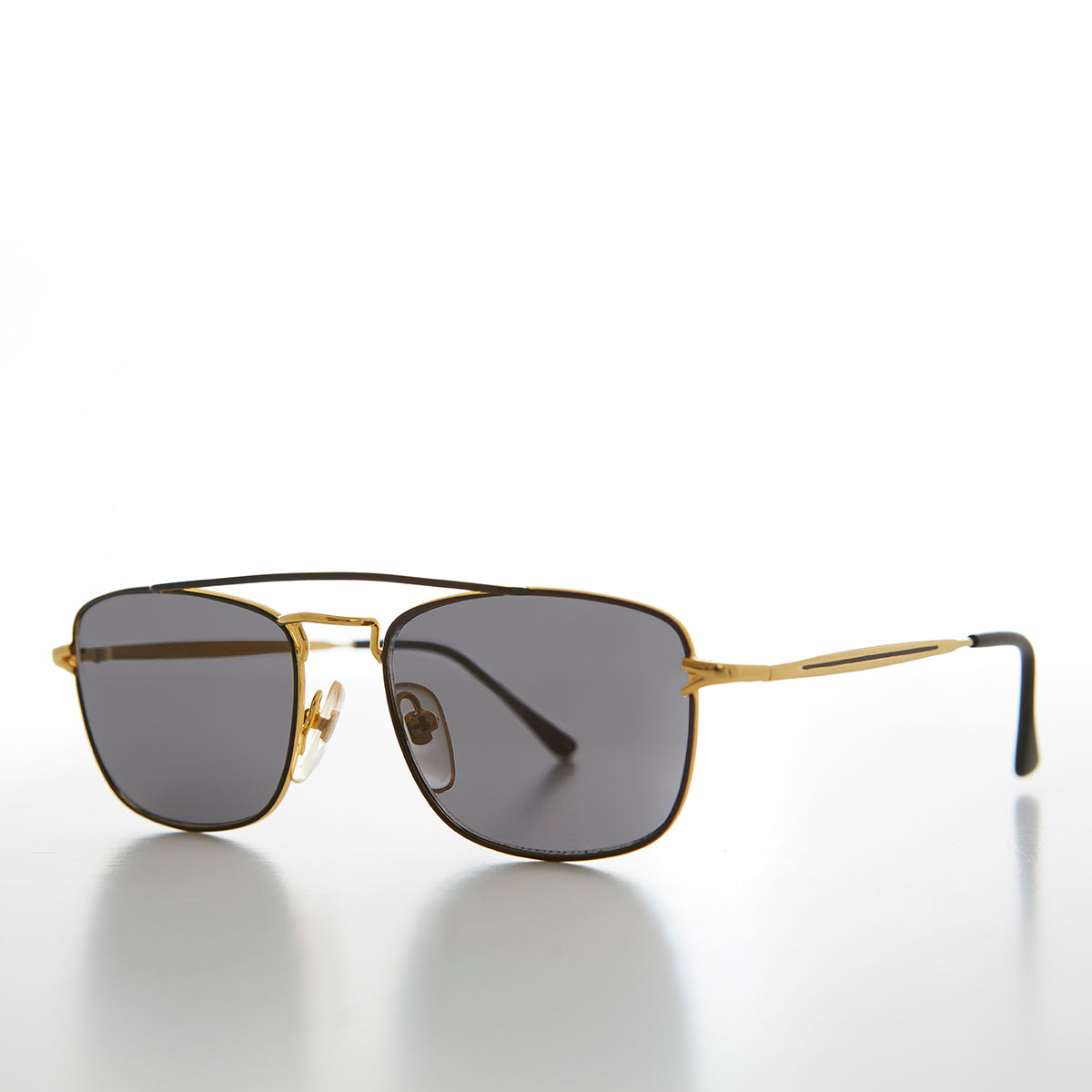 Gold Square Vintage Aviator Sunglass