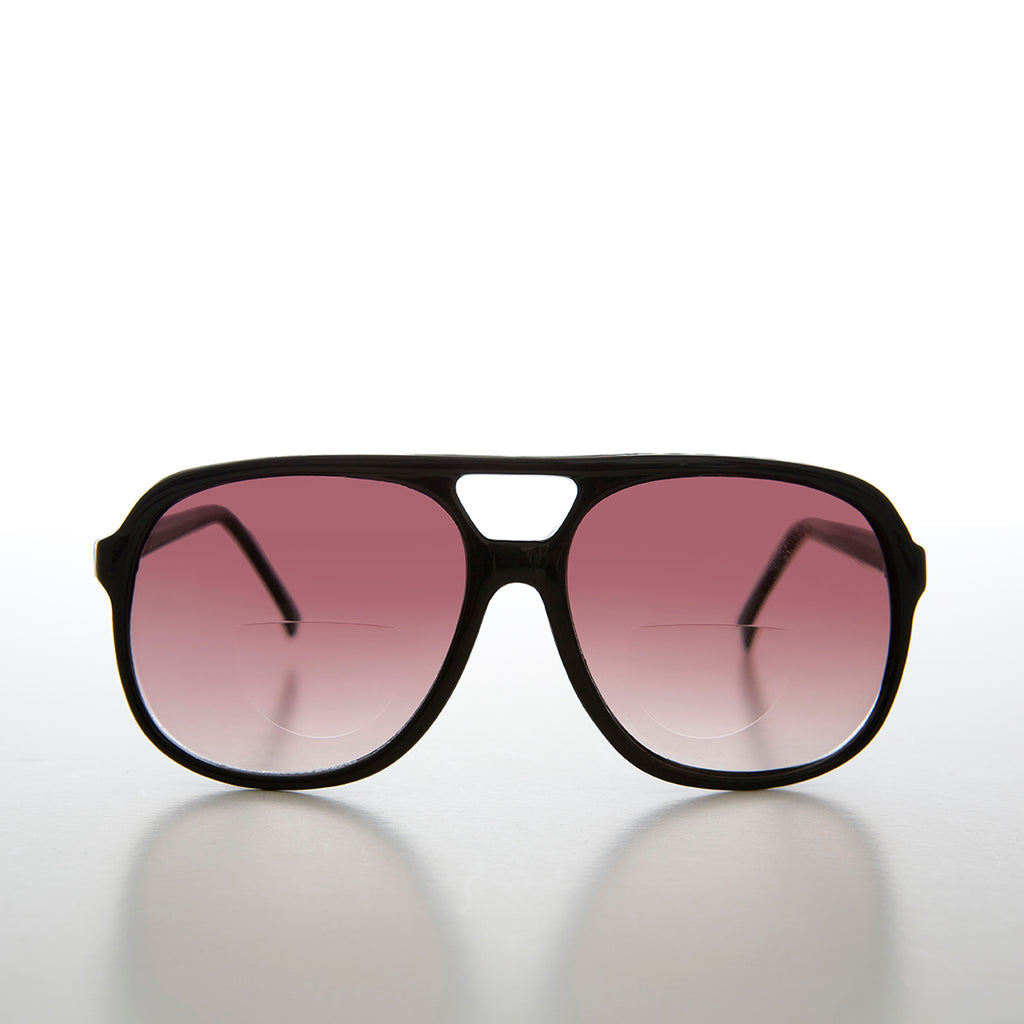 Large Bifocal Aviator Sunglass Reader