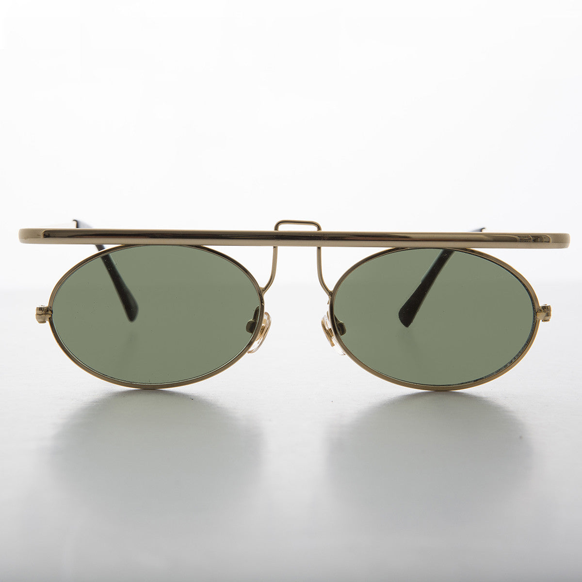 oval lens metal steampunk sunglass