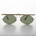 Load image into Gallery viewer, oval lens metal steampunk sunglass
