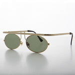 Load image into Gallery viewer, oval lens metal steampunk sunglass
