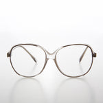 Load image into Gallery viewer, Big Clear Retro Reading Glasses with Gray Color Accent 
