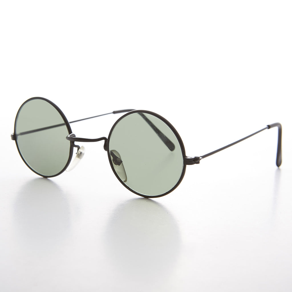 Round Hippie Bohemian Round Vintage Sunglass with Glass Lens 