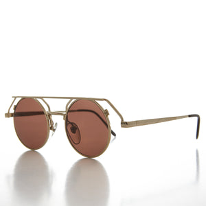 90s Round Steampunk Goth Vintage Sunglass 
