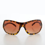 Load image into Gallery viewer, Black curved wrap around vintage sunglasses
